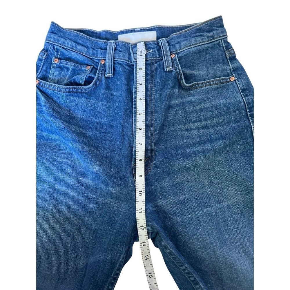 MOTHER Superior Jeans High Waisted Raw Fray Hem Study Hover 25 X 27 - Picture 6 of 15